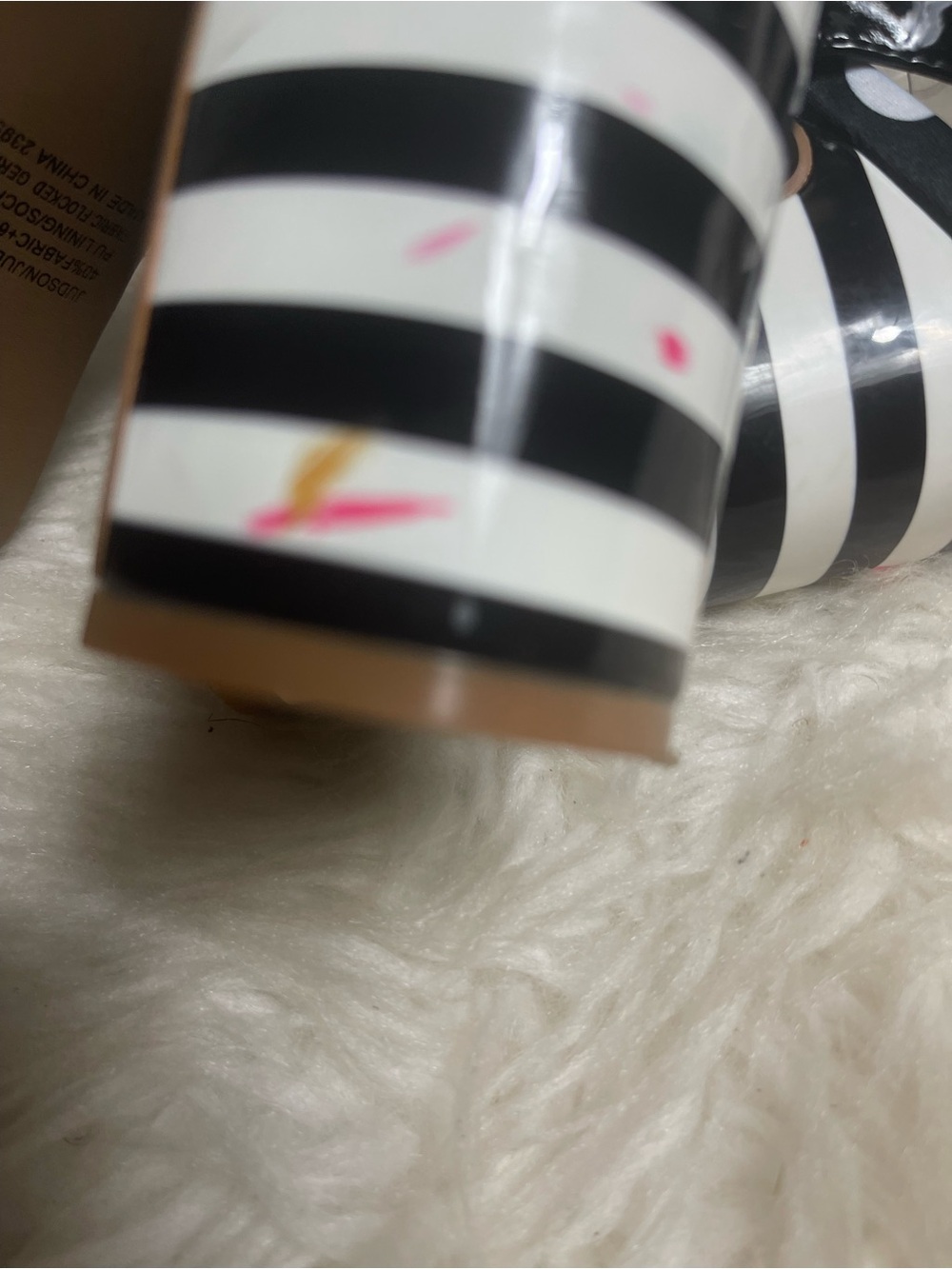 Betsey Johnson Black White Polka Dot Platform Sandal Red Cherry Accent SZ8M - Picture 12 of 12